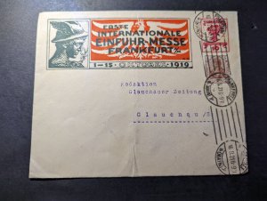 1921 Germany Cover Frankfurt am Main to Glauchau International Import Fair