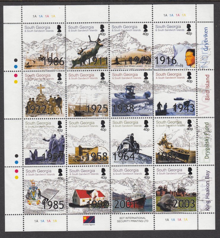 South Georgia 296 Sheet MNH VF