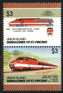 St. Vincent Grenadines - Union Island Sc #60 Mint Hinged pair