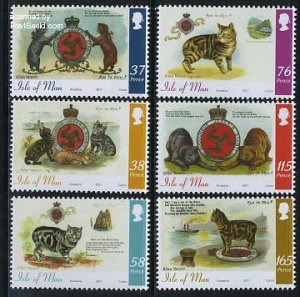 Isle of Man 2011, Cats 6v, MNH