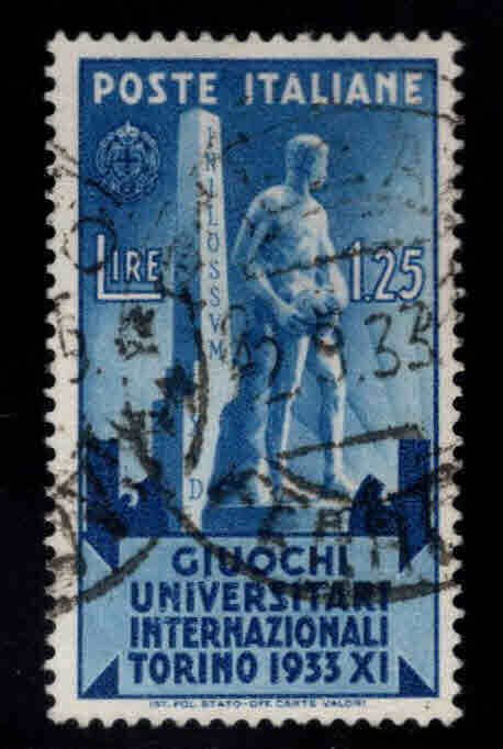 ITALY Scott 309 Used 1933 Turin Games stamp