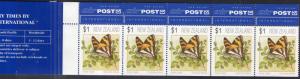 New Zealand 1075b Butterfly Booklet MNH VF