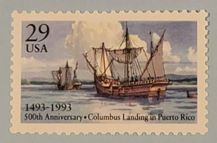 US Scott #2805, Single 1993 Columbus 29c VF MNH