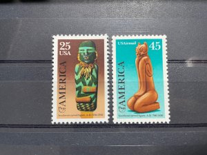 (2241) USA 1989 : Sc# 2426+C21 UPAE PRE-COLUMBIAN ART - MNH VF