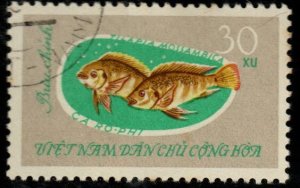North Viet Nam Scott 267 Fish stamp USED
