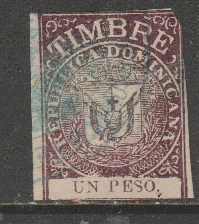 Dominican Republic as seen- Revenue fiscal  cinderella stamp 12-14- 