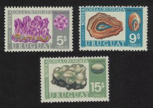 Uruguay Rocks and Gems Uruguayan Mineralogy 3v 1971 MNH SG#1503-1505