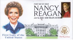 22-128, 2022 , Nancy Reagan, Pictorial Postmark, First Day Cover, Simi Valley CA 