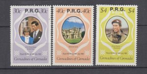 J45840 JL,Stamps 1981 grenada grenadines set mnh color change ovpt,s 15 x 14 1/2