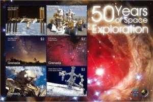 Grenada - 2008 - Space Station - Sheet Of 6 Stamps - Scott #3699 - MNH