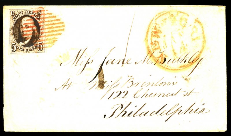 U.S. #1a USED DARK BROWN ON COVER