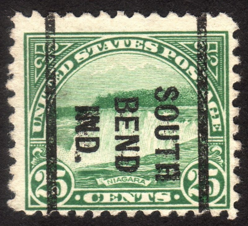 1922, US 25c, Used, South Bend precancel, Sc 568