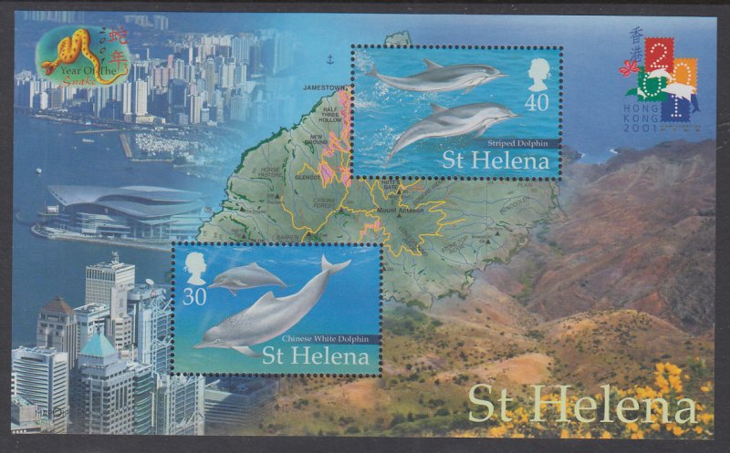 St Helena 761 Dolphins Souvenir Sheet MNH VF