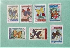 Cambodia - 386-92, MNH Set. Butterflies. SCV - $12.00