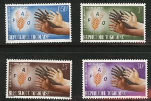 TOGO Scott 444-447 MNH** 1963 FAO stamp set CV$2.60