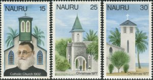 Nauru 1977 SG165-167 Christmas churches set MNH