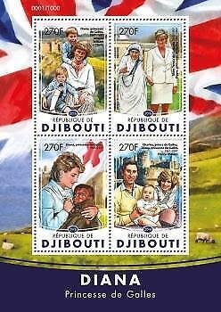 2016 Djibouti  Mnh  Princess Diana. Michel Code: 979-982. Scott Code: 900