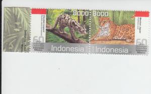 2013 Indonesia Wild Cats Pair w/Mexico  (Scott 2345) MNH