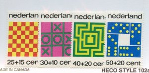 Netherlands, Scott #B497-500, Mint, Never Hinged