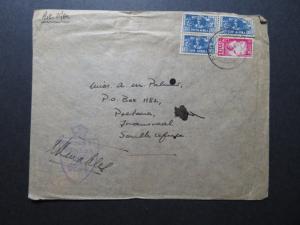 South Africa 1944 APO Censor Cover / Corner Creasing Through Stamp - Z10661