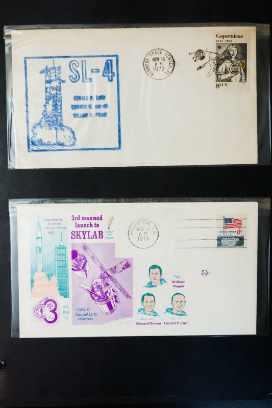 US Early Unsearched Space Program Stamp Covers Collection