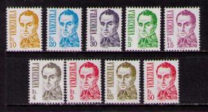 VENEZUELA Sc# 1401 - 1409 MNH FVF Set9 Simon Bolivar