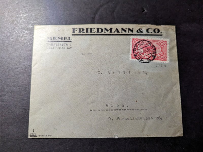 1931 Lithuania Cover Klaipeda to Vienna Austria