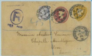 BK0862 - GB - POSTAL HISTORY -  REGISTERED STATIONERY COVER 1898 postmark WDO