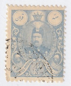 Persia Middle East Stamp Scott#438 Used Hinged 3kr Post Mark