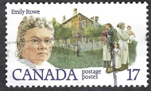 Canada #879 17¢ Canadian Feminists - Emily Stowe (1981). Used.