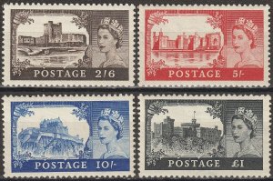 EDSROOM-17212 Great Britain 309-312 LH 1955 Compl WK308 Queen Elizabeth CV$240