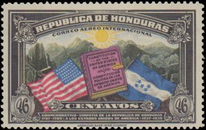 Honduras #C84, Complete Set, 1937, Americana, Flags, Never Hinged