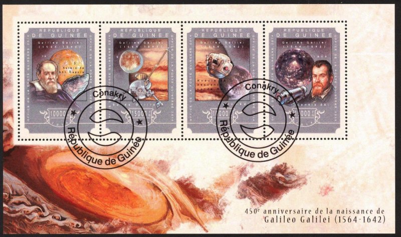 Guinea 2014 Space Astronomy G. Galilei Sheet Used / CTO