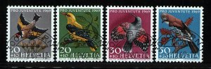 Switzerland B386-B389 used set superb cancels Pro Juventute 1969 (1)