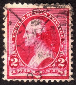 1890, US 2c, Washington, Used, Nice color, Sc 220