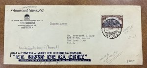 Mexico 1933 cancel on airmail cover to the U.S.,  Scott C52 from Paramount Films