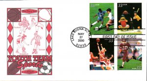 #3399-3402 Youth Team Sports Artmaster FDC