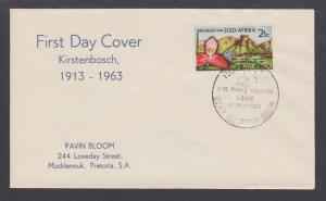 South Africa Sc 284, 1963 2½c Red Orchid, Kirstenboch Botanical Gardens FDC