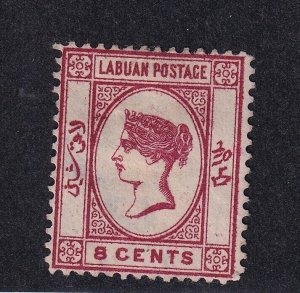 Labuan Scott # 7 F-VF used light cancel with nice color scv $ 135 ! see pic ! 