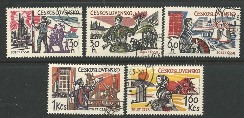 Czechoslovakia  Scott 1307-1311  Complete