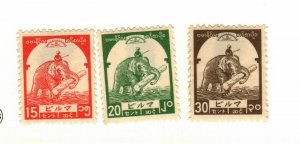 Burma #2N46-8 MH Japanese Occupation elephant