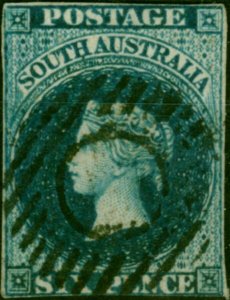 South Australia 1857 6d Slate-Blue SG10 Fine Used (2)