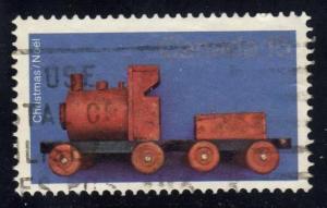 Canada #839 Wooden Train, used (0.25)