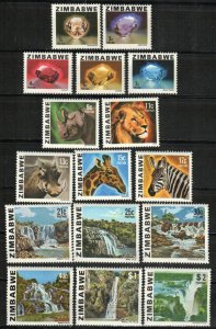 Zimbabwe Stamp 414-428  - Definitive set