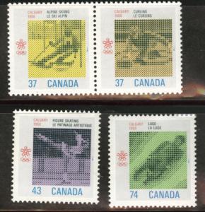 Canada Scott 1195-1198 MNH** Olympic set 1988