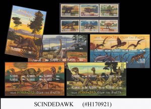 ST. VINCENT GRENADINES - 2001 DINOSAURS - SET OF 6 STAMPS & 8-SHEETS MINT NH