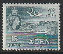 1959 Aden - Sc 50a - MH VF - 1 single - Crater, greyish grn