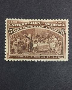 US #234 MINT OG H VF $55 LOT #9665