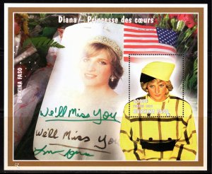 Burkina Faso 1997 Sc#1090U DIANA   We'll Miss You  Signed by...