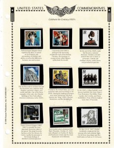 Celebrate the Century 1920's 32c US Postage Singles #3184a-o VF MNH